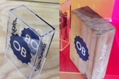 We Do Pro Displays - Branded Table Menu Stands - Acrylic and Wood